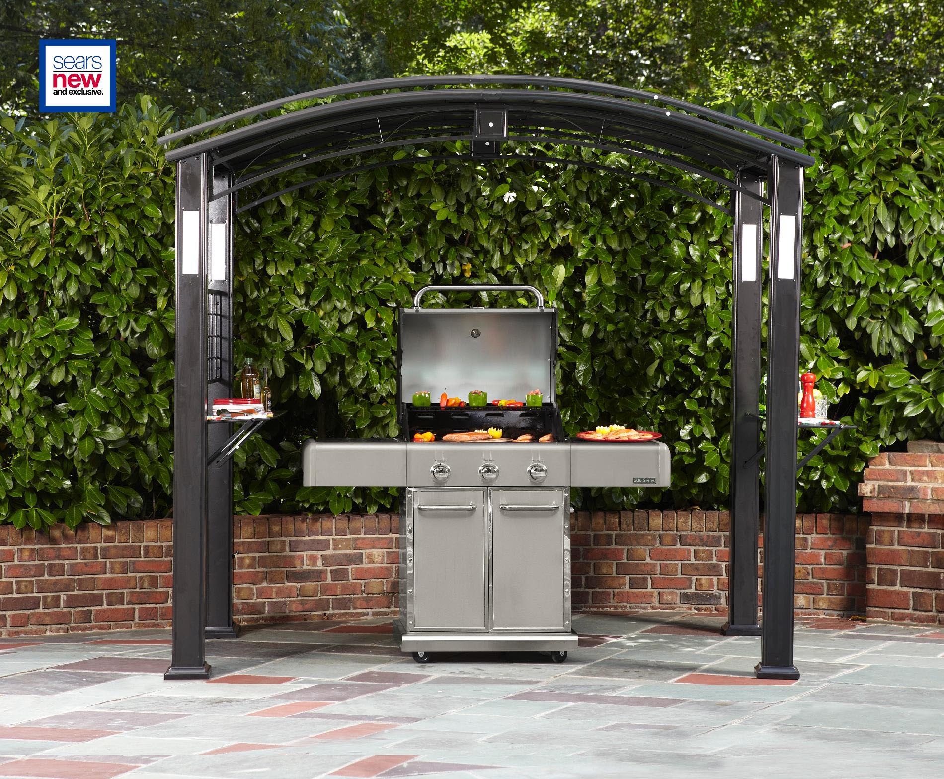 Outdoors Grill Gazebo with Lights