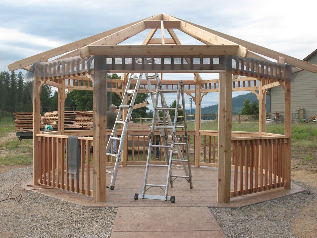 Screened Wood Gazebo Kits