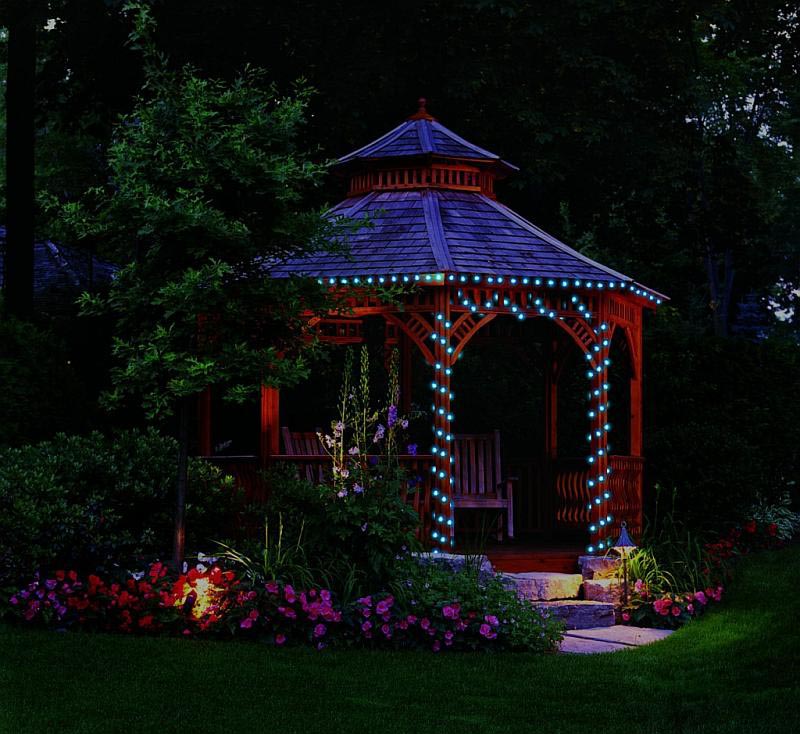 Lighting with Solar Gazebo Lights | Pergola Design Ideas